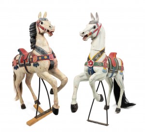 American carousel decorated horses