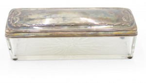 English victorian etched silver box 1