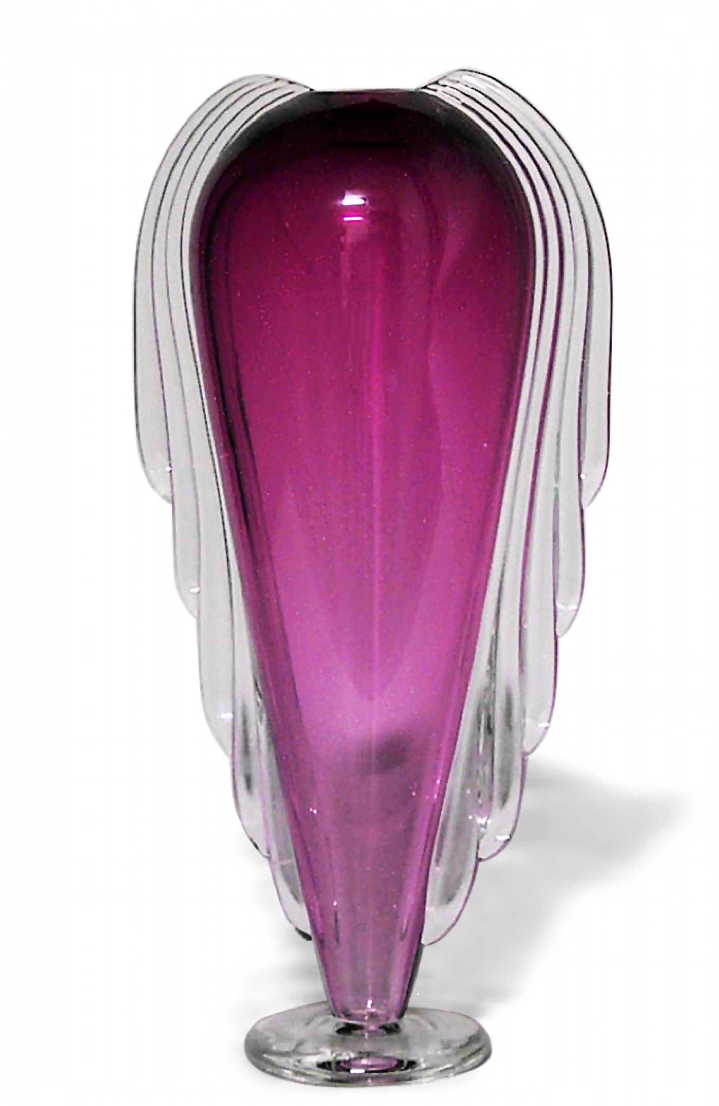Art deco cranberry glass vase 1