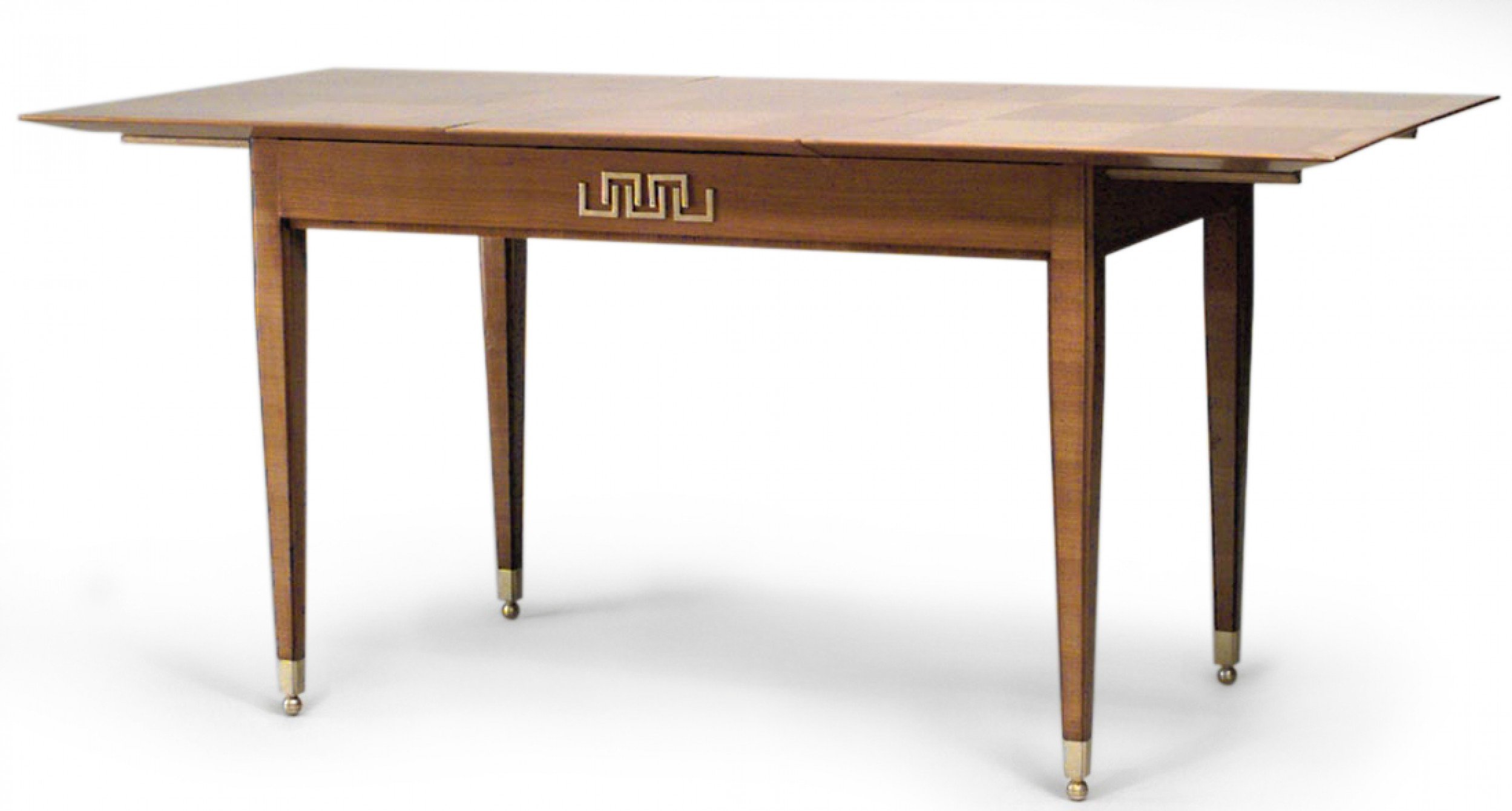 French mid century ormolu maple dining table