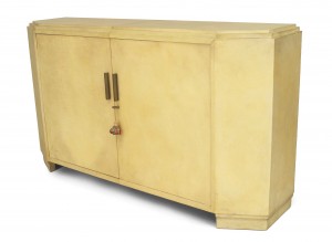 French mid century white parchment sideboard 1