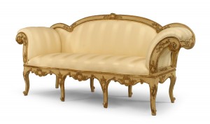 Italian venetian carved floral settee