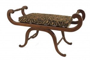 English regency mahogany leg bench