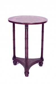 Chinese chippendale rosewood and satinwood end table 1