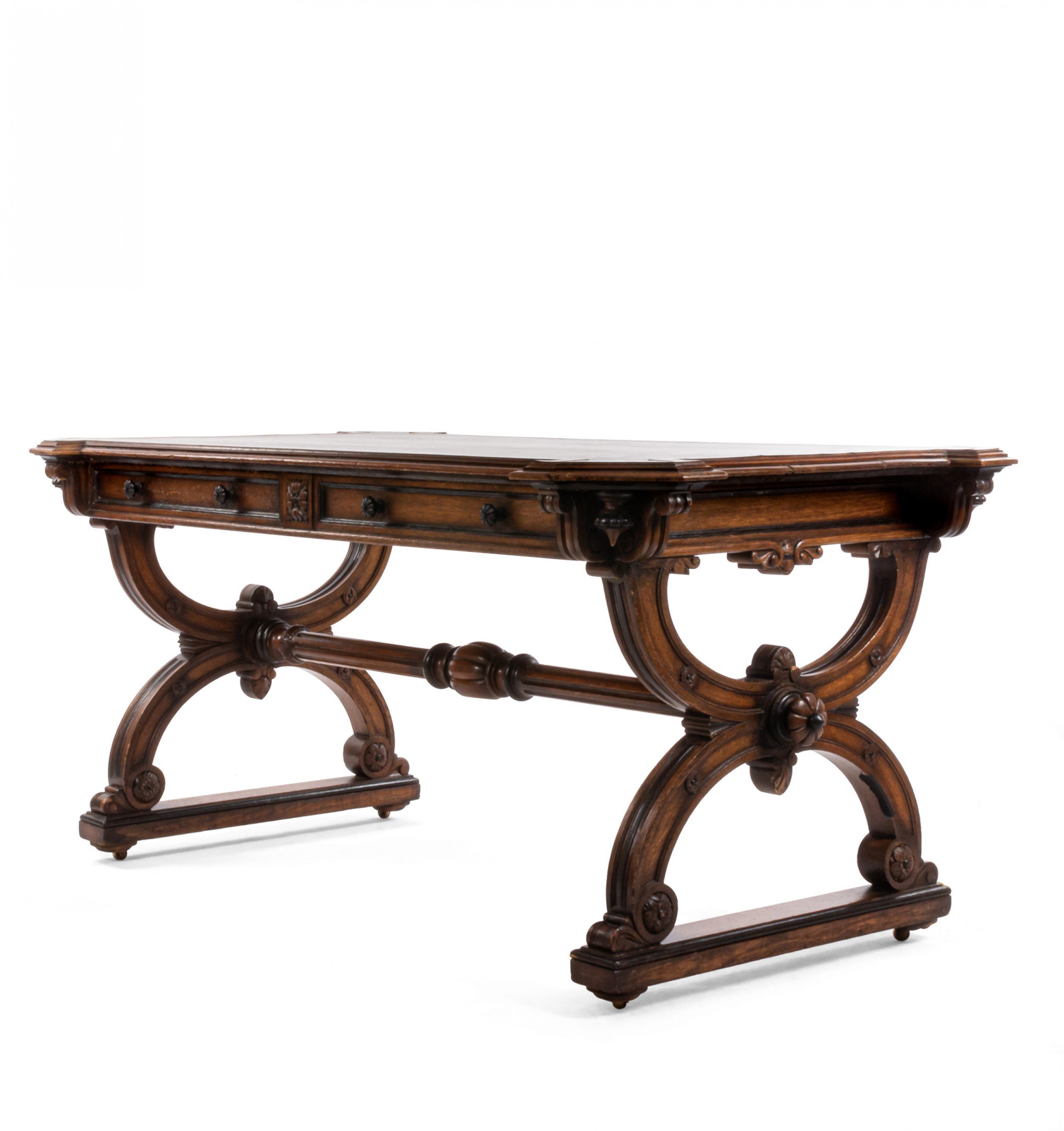 English late regency oak writing table 1