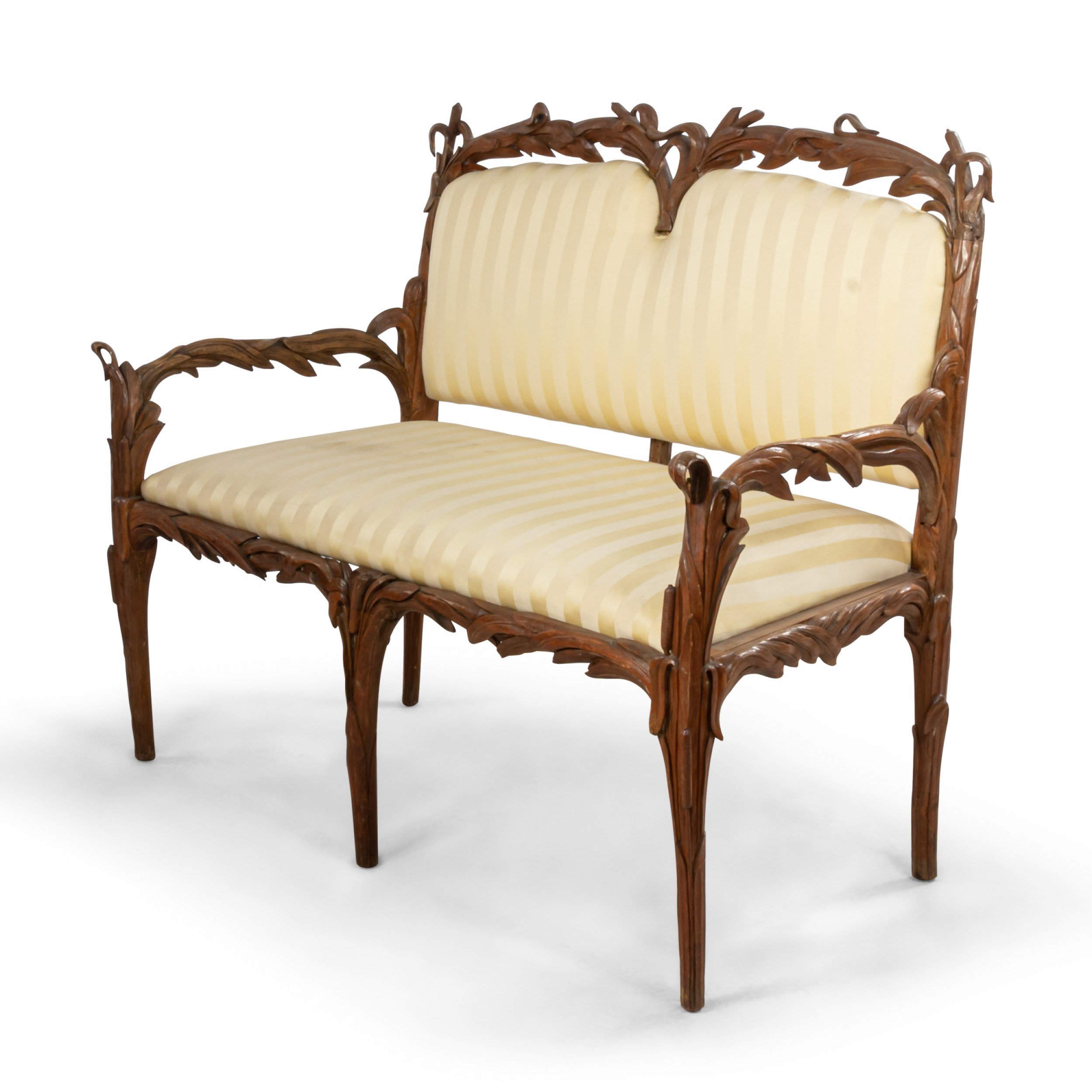 Rustic black forest floral loveseat 1