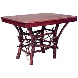 American rustic adirondack twig and pine dining table 1