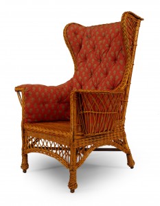 American victorian wicker wing chair 1