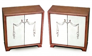 French oak mirror commodes 1