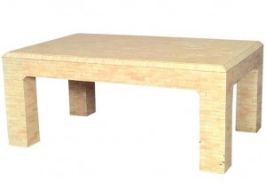 Post war design bone tesselated coffee table