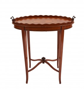 English adam satinwood medallion end table