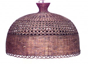 American mission wicker dome chandelier 1