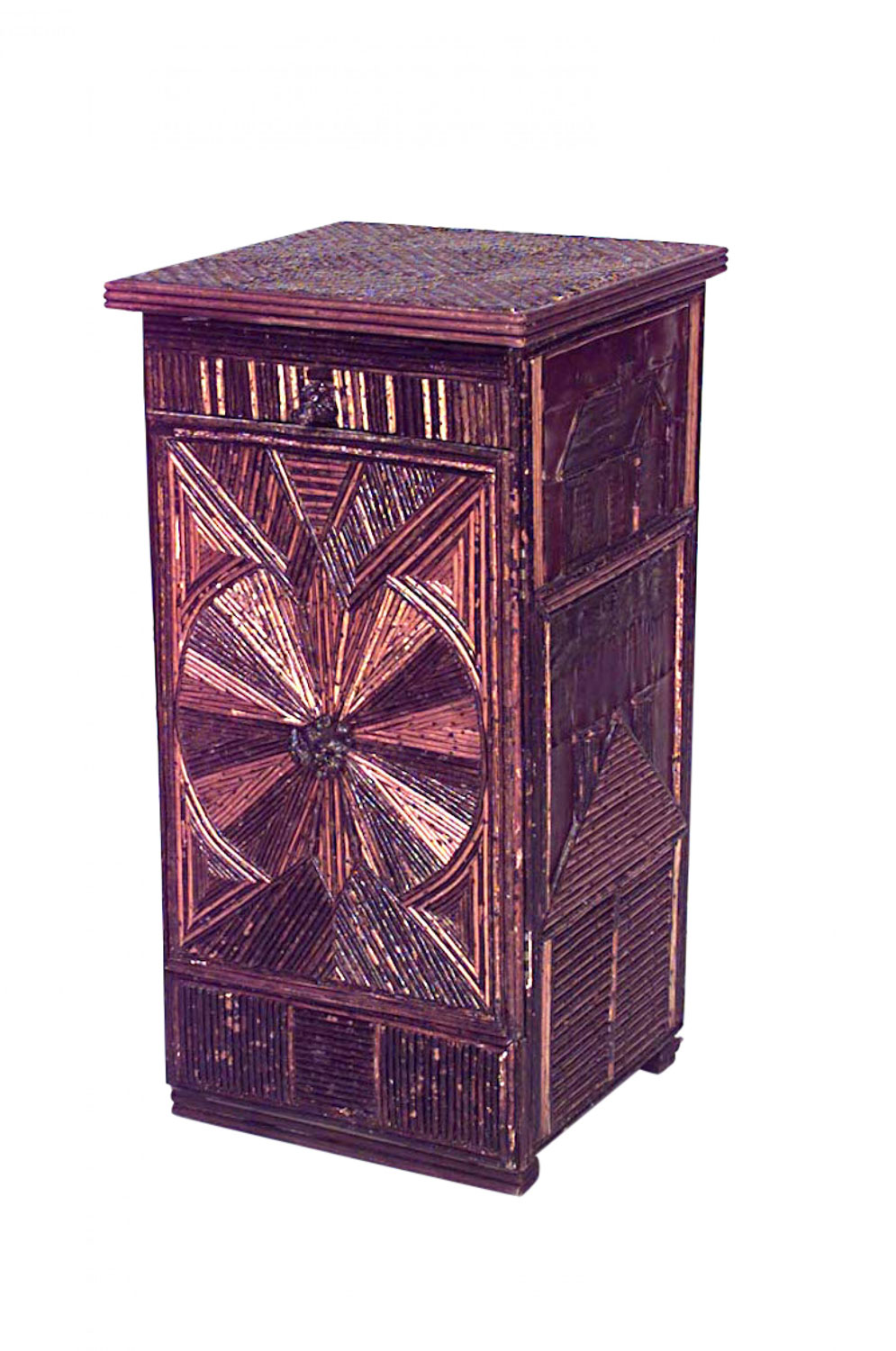 French continental slat twig commode