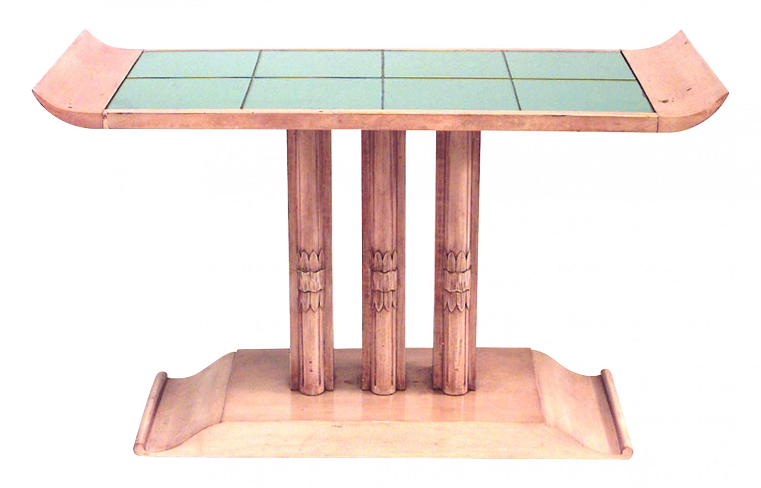 American art moderne pedestal coffee table