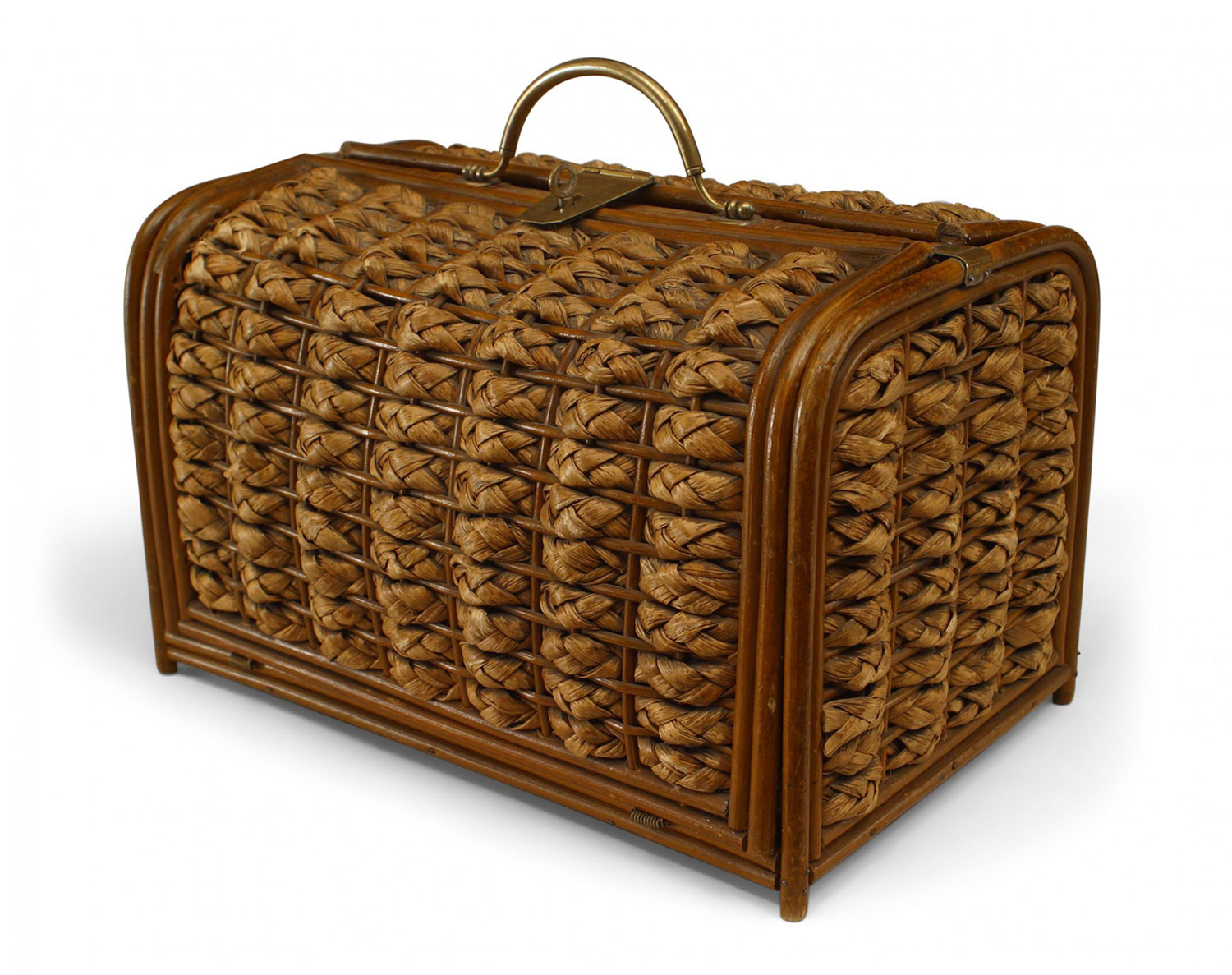 English victorian rattan box 1