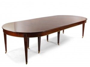 Russian neoclassic style mahogany dining table