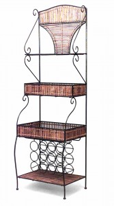 English country twig iron etagere 1