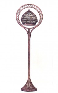 American victorian natural wicker cage