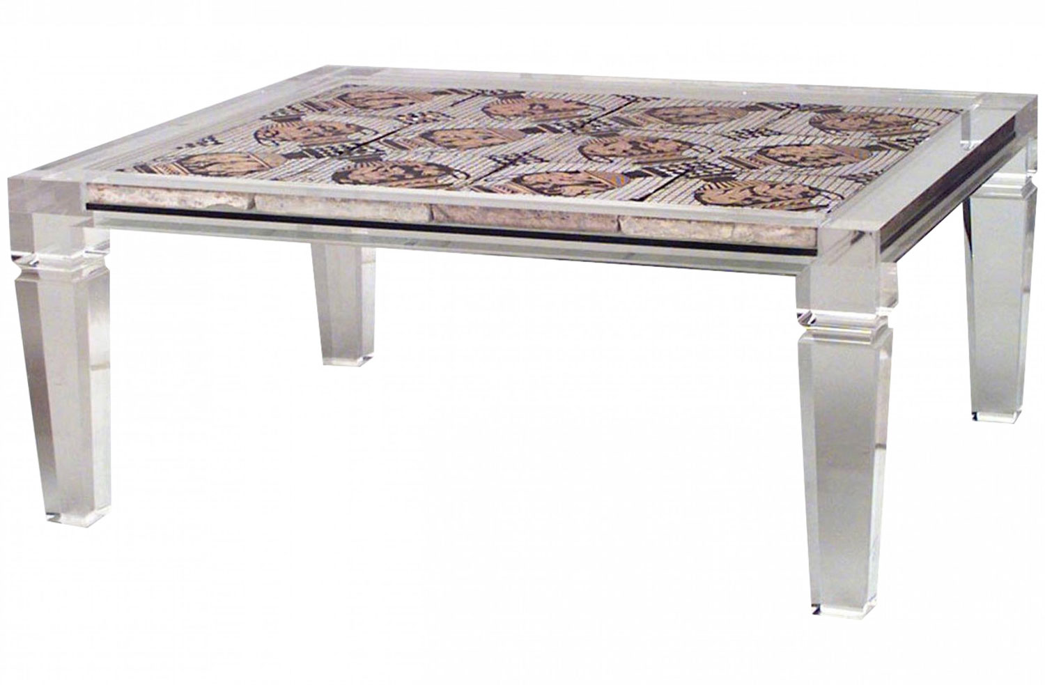 French lucite coffee table