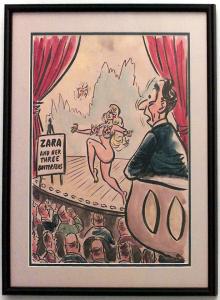 Paintings art cartoon mid century american watercolor 058806a 1