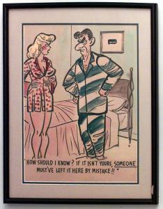Paintings art cartoon mid century american watercolor 058812a 1