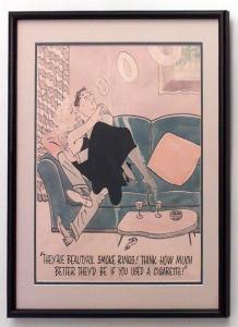 Paintings art cartoon mid century american watercolor 058819 1