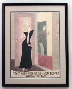 Paintings art cartoon mid century american watercolor 058835a 1