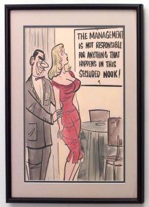 Paintings art cartoon mid century american watercolor 058840 1