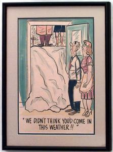 Paintings art cartoon mid century american watercolor 058862 1