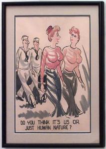 Paintings art cartoon mid century american watercolor 058864 1