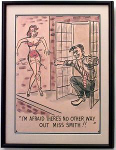 Paintings art cartoon mid century american watercolor 058872 1