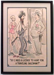 Paintings art cartoon mid century american watercolor 058880 1