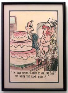 Paintings art cartoon mid century american watercolor 058902 1