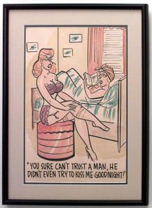 Paintings art cartoon mid century american watercolor 058904 1