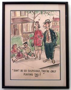 Paintings art cartoon mid century american watercolor 058906 1