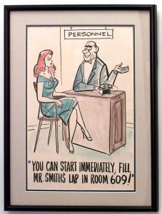 Paintings art cartoon mid century american watercolor 058915 1