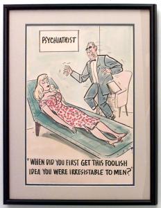 Paintings art cartoon mid century american watercolor 058920 1