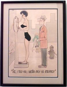 Paintings art cartoon mid century american watercolor 058928 1