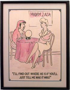 Paintings art cartoon mid century american watercolor 058933 1