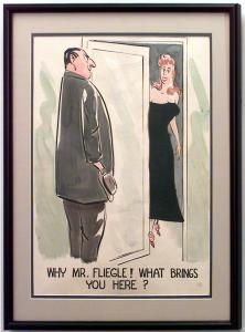 Paintings art cartoon mid century american watercolor 058934 1