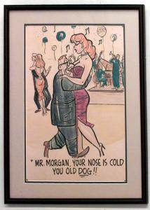 Paintings art cartoon mid century american watercolor 058944 1