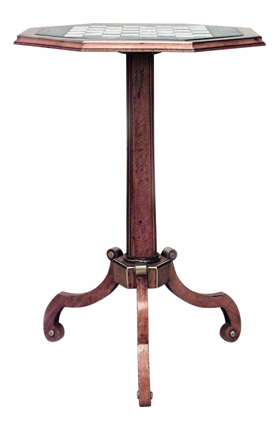 English regency satinwood chess checkers game table 1