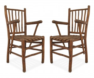 Rustic old hickory arm chairs 1