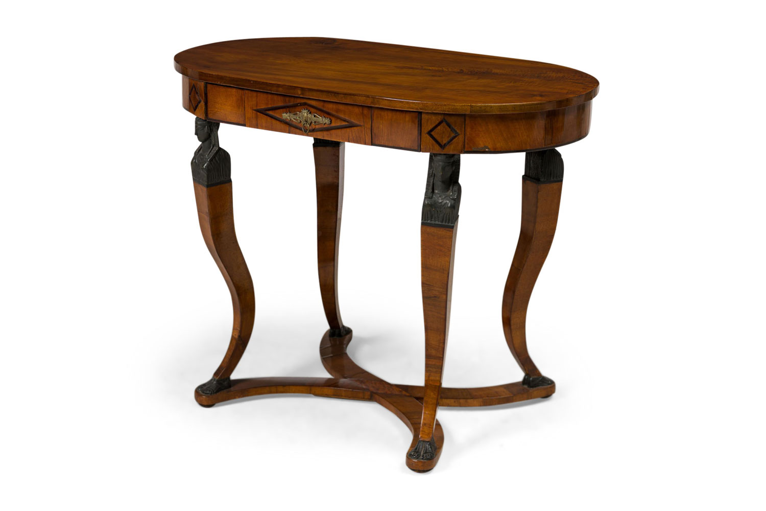Austrian biedermeier walnut center table 1