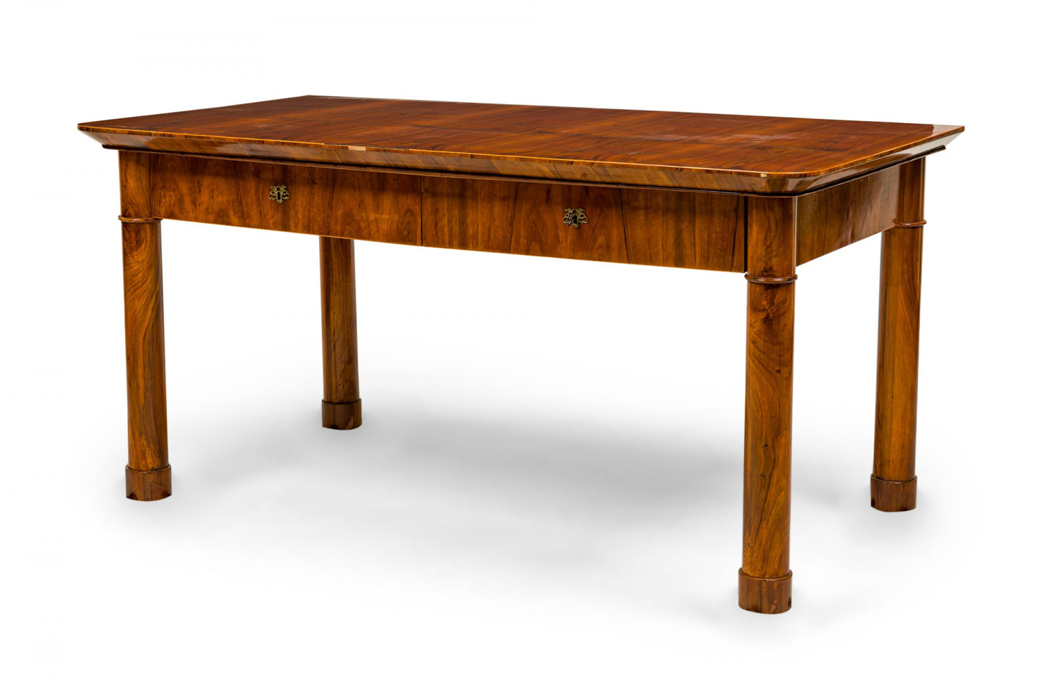 Austrian biedermeier walnut architects desk 1