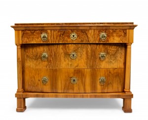 Austrian biedermeier walnut chest 1
