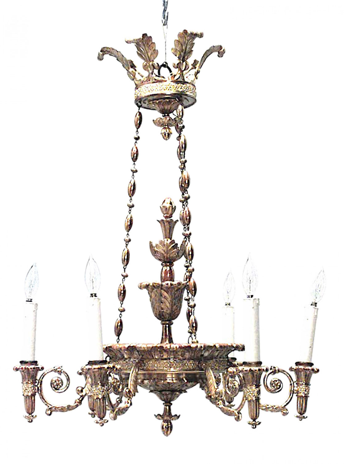 Austrian biedermeier gilt carved chandelier 1