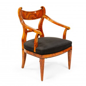 Austrian biedermeier birch arm chair