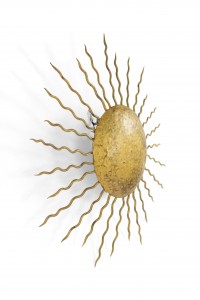 Italian mid century sunburst gilt wall sconce