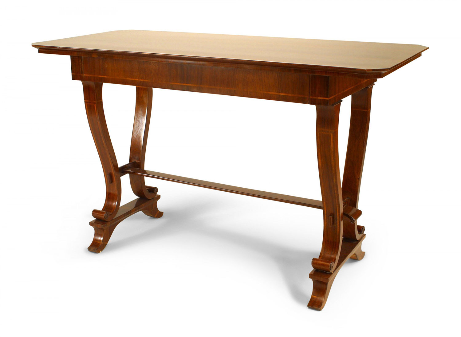 Austrian biedermeier walnut davenport table